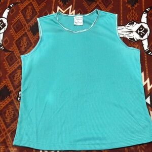 Allison Daley Teal Sleeveless Top